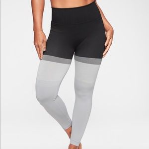 Athleta 7/8 stripe seamless tight